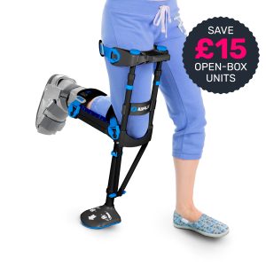 iwalk hands free crutch with a flash that says ' save £15 on open box units'